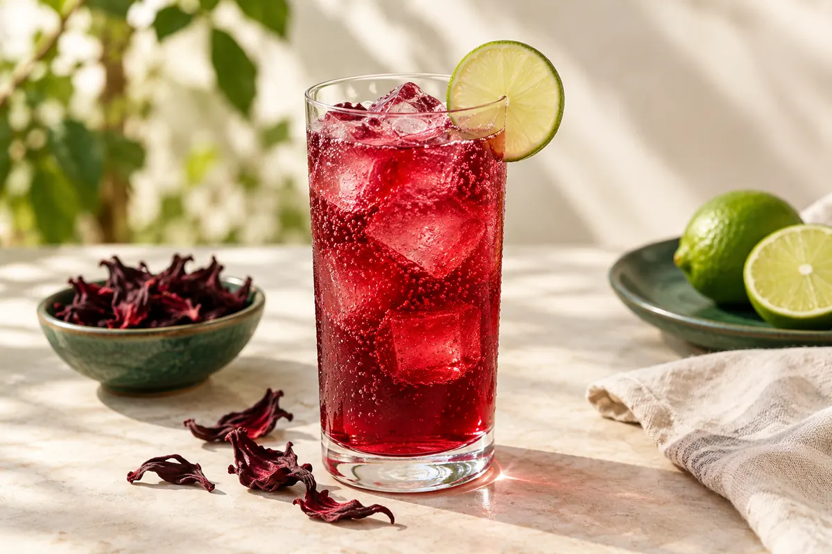 Hibiscus Kombucha Fizz